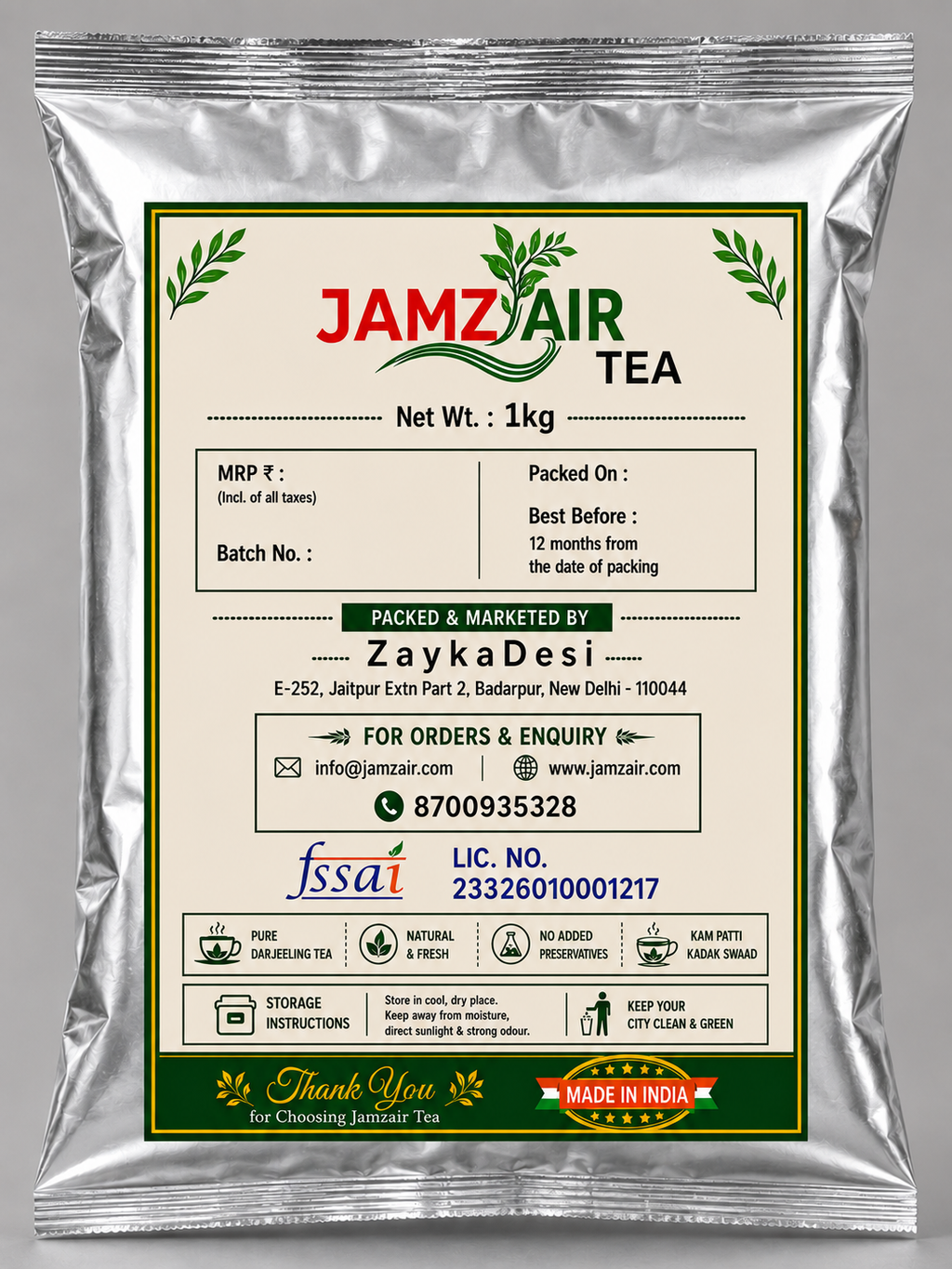 DARJEELING PREMIUM TEA 1 KG